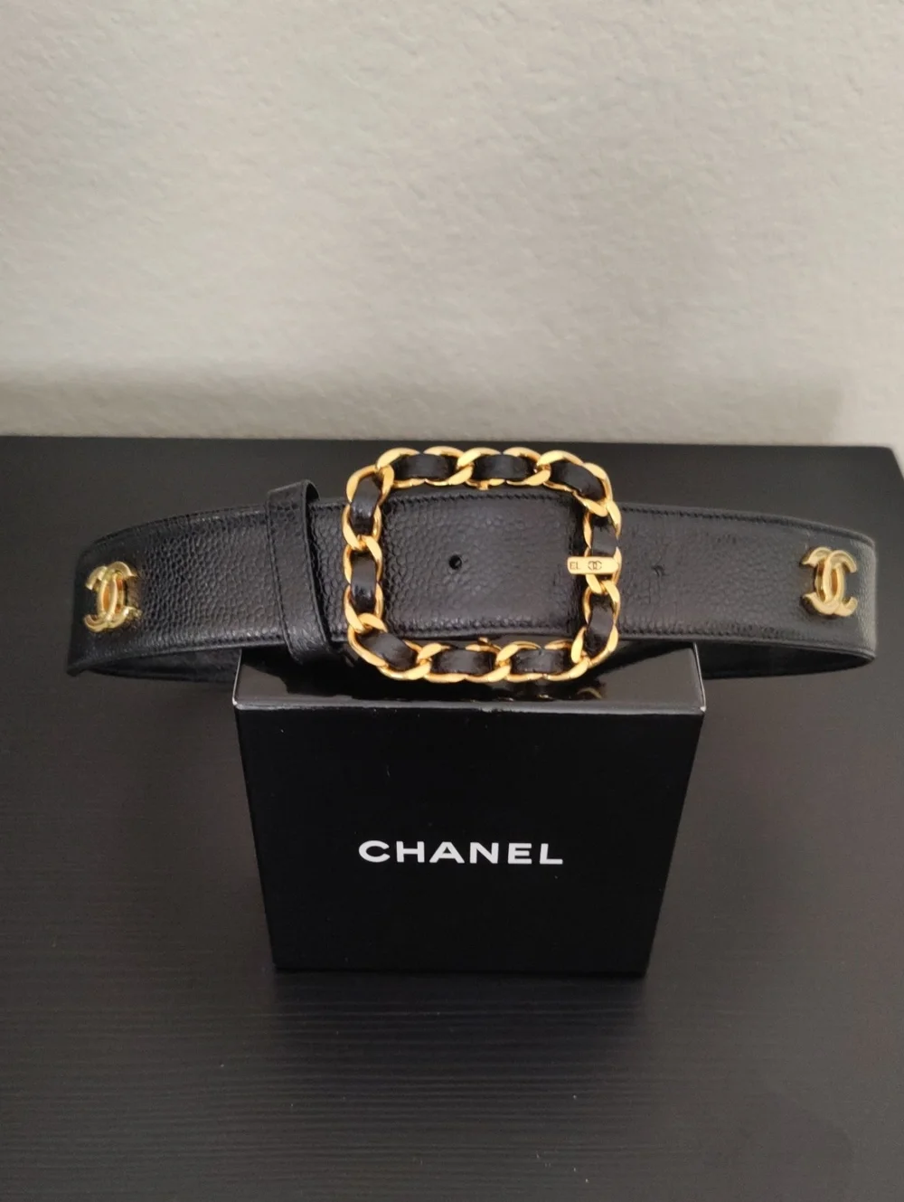 CHANEL | Accessories | Chanel Vintage Black Leather Belt  display picture 1